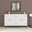(2c) Madia 4 ante Dune colore bianco L 123 x P 35 x 77,4 H cm