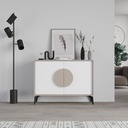 (2c) Madia Gora 110x35.6x82 cm Light Mocha con Ante Bianco
