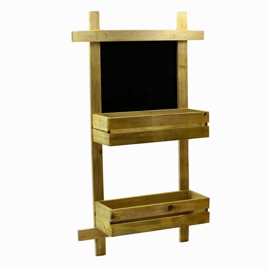Mensola legno c/lavagna 2 piani cm 39x12h65