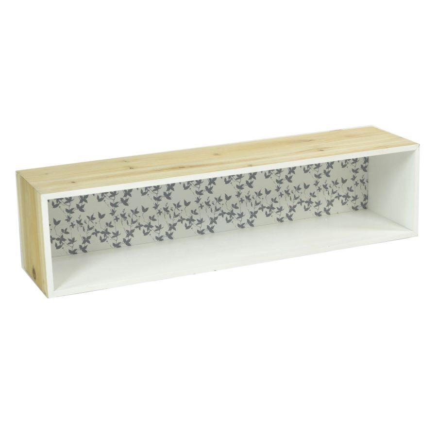 Mensola legno lucia rettangolare cm 60x15x15