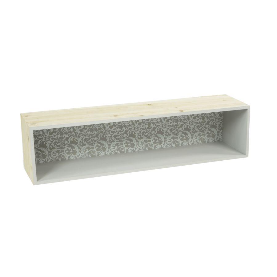 Mensola legno rebecca rettangolare cm 60x15x15