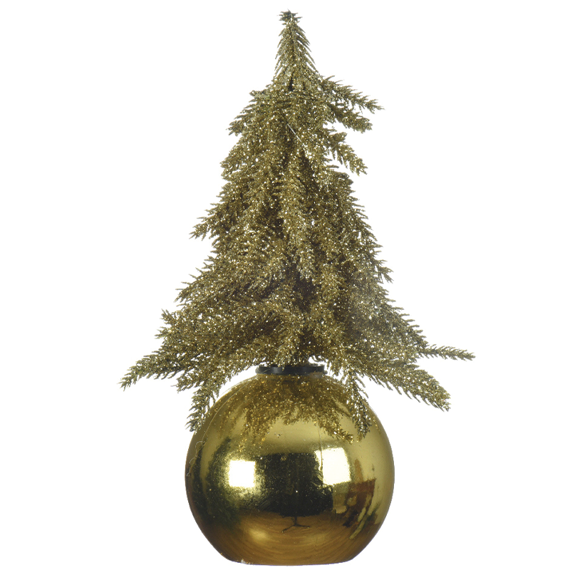 Mini albero di Natale con sfera H 28 cm