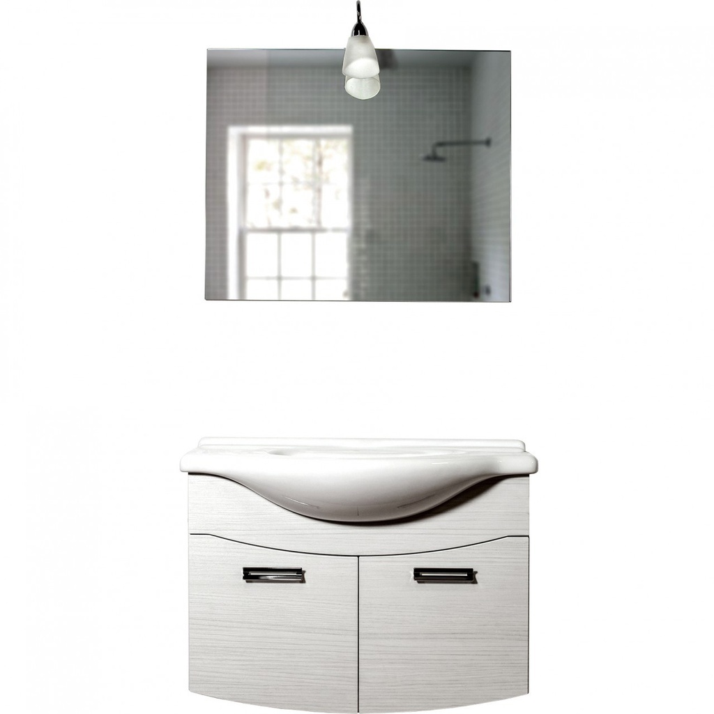 Mobile da Bagno Sospeso Iris Cm. 85 Bianco Portuna