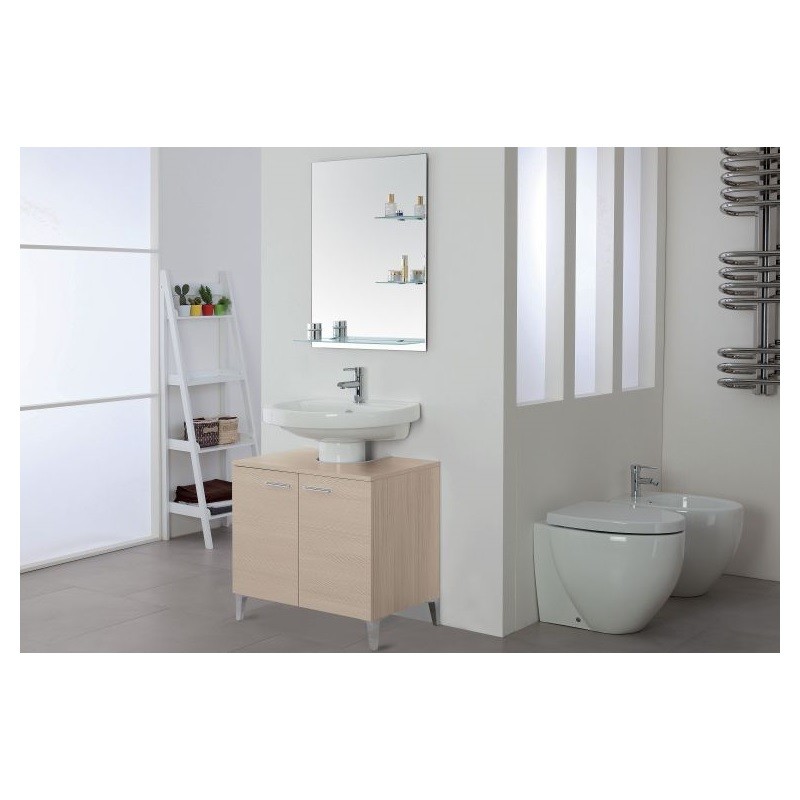 Mobile sotto lavabo due ante Larice 70x45x h60 cm