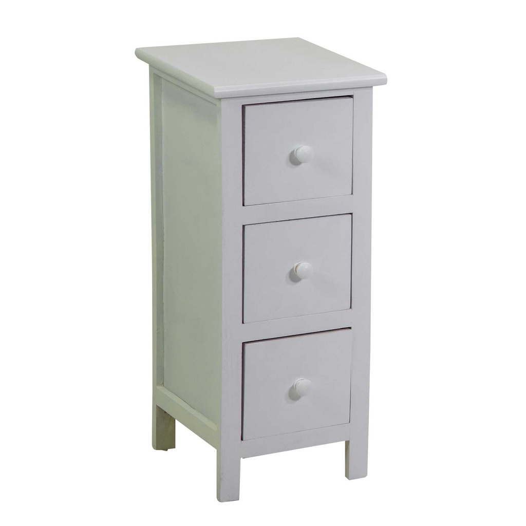 Mobiletto Eleonora bianco 3 cassetti cm 25x28h58