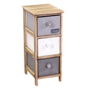 Mobiletto brenda cassettiera bottone 3 cassetti cm 26x32h63