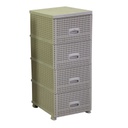 Mobiletto cassettiera 4 cassetti crema cm 43x36