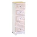 Mobiletto legno andorra 5 cassetti cm 29x23h81