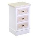 Mobiletto legno losanna 3 cassetti crema cm 37x30h64