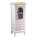 Mobiletto legno vetrina andorra 1 anta vetro + 2 cassetti cm 40x30h100