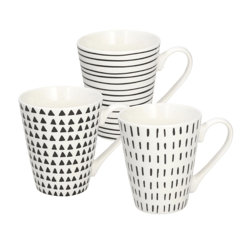 Mug 300 Cc Graphic New Bone China Nero 
