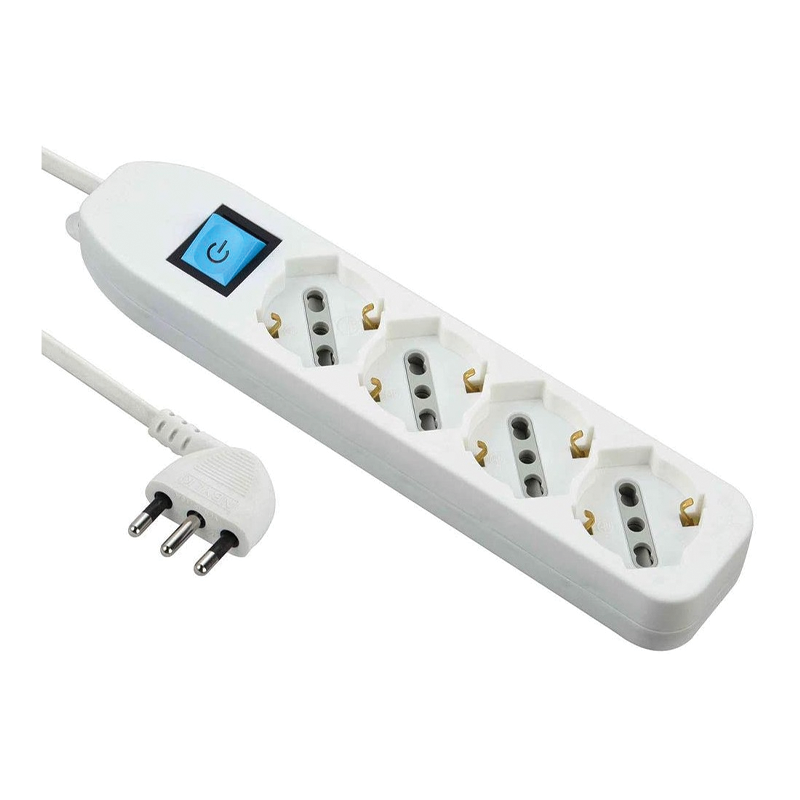 Multipresa Con Interruttore 4 Posti Polivalenti (Schuko+10/16) Electraline 