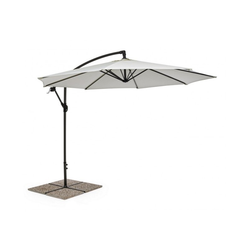 Ombrellone da giardino con braccio a 360°Texas cm 300x h260 Antracite-Natural iperbriko