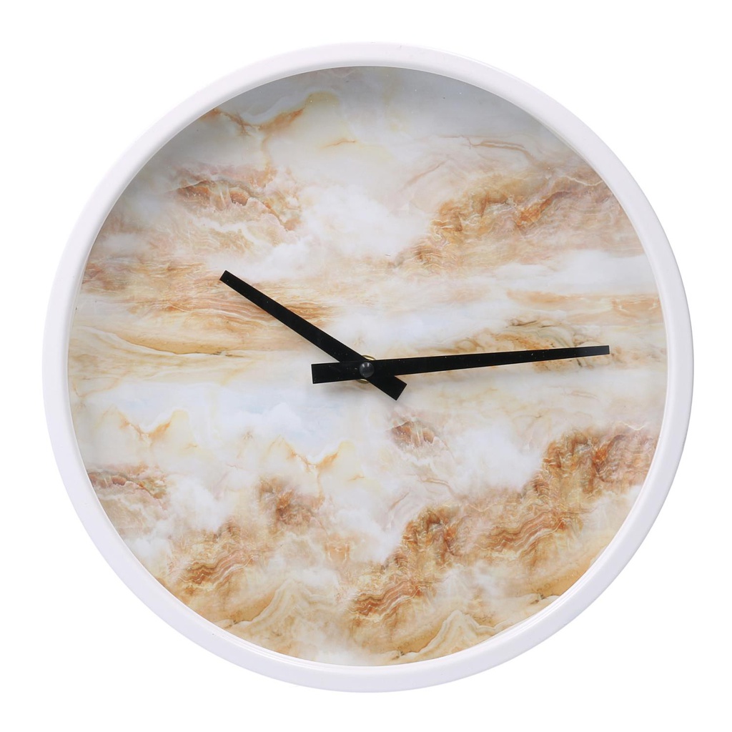 Orologio metallo bianco tondo cmø30x6
