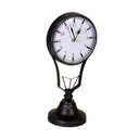 Orologio tavolo metallo nero lampadina cm24x15h48