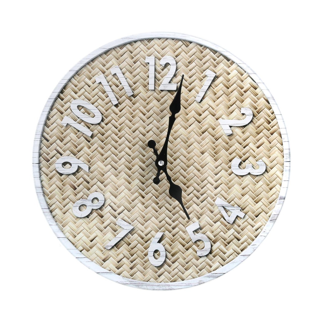 Orologio vetro beige tondo cm ø34x4