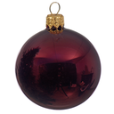 Box Da 4 Palline Di Natale Rosso Scuro Lucido Ø10 Cm