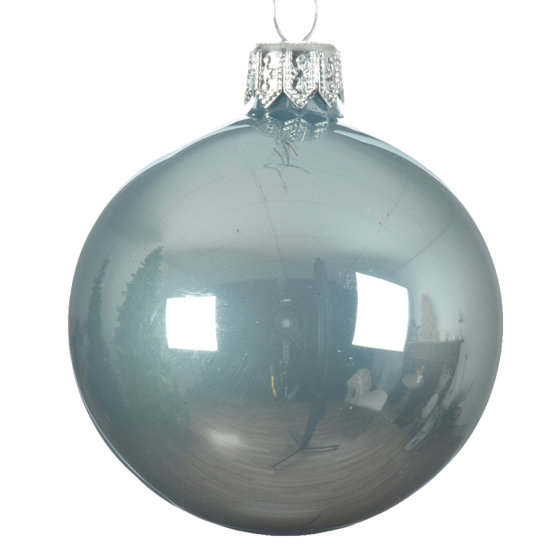 Pallina Di Natale Azzurra Lucido Ø15Cm  1 Pz