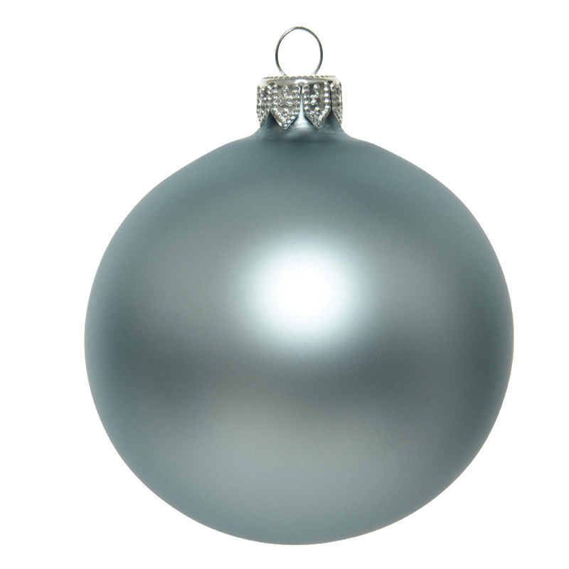 Box Da 6 Palline Di Natale Azzurra Opaca Ø6 Cm