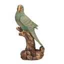 Pappagallo resina verde oro cm 11