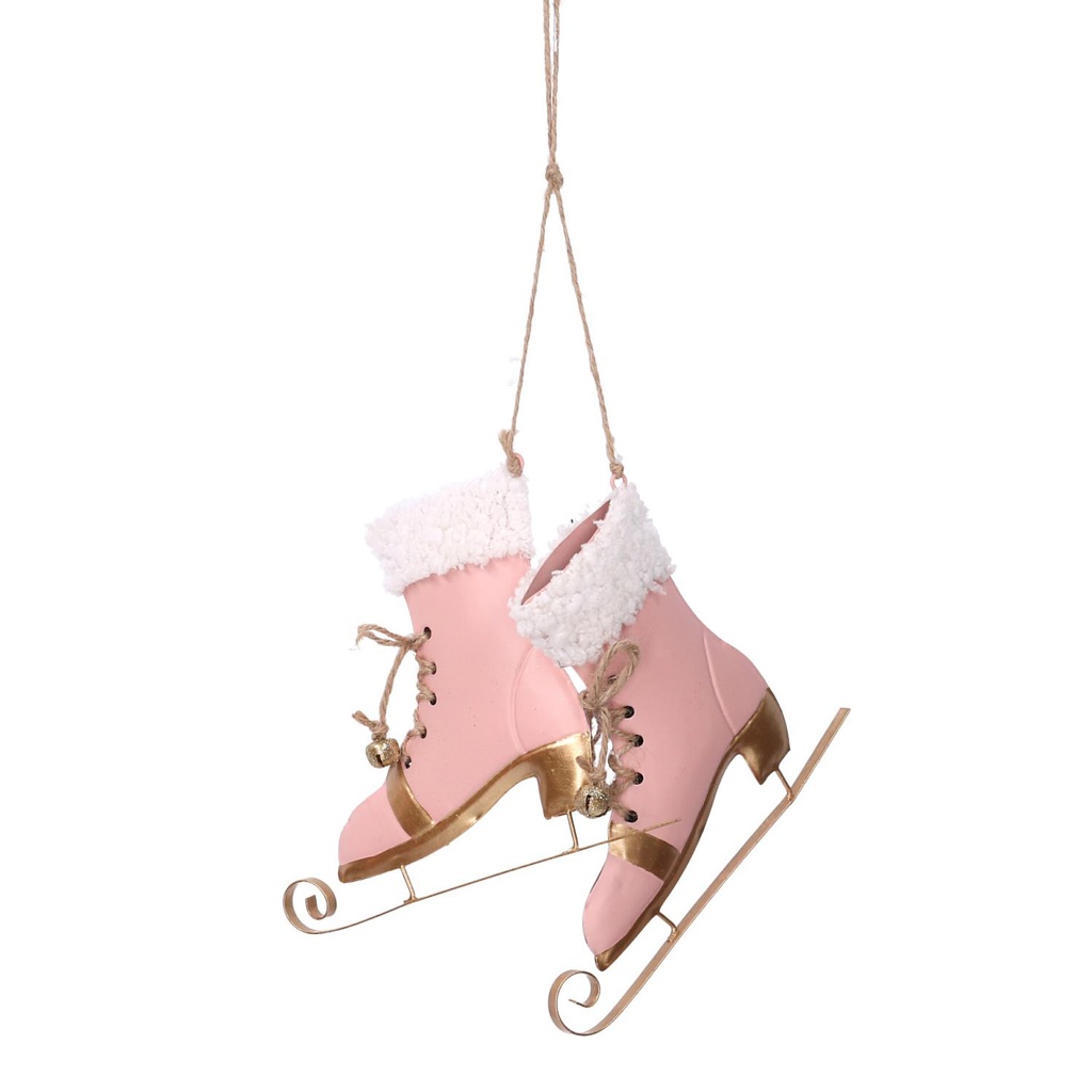 Pattini metallo rosa cm10x10h1