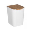 Pattumiera in polipropilene Bianco cinque litri 18,3x22,4x h24,4 cm