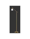Piantana Icaro Ottone Invecchiato E Spot Vetro Opaco Bianco H165 cm Trio Lighting