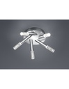 Plafoniera Cromo Bagno 5 Cilindri Led Bolsa IP44 Trio Lighting