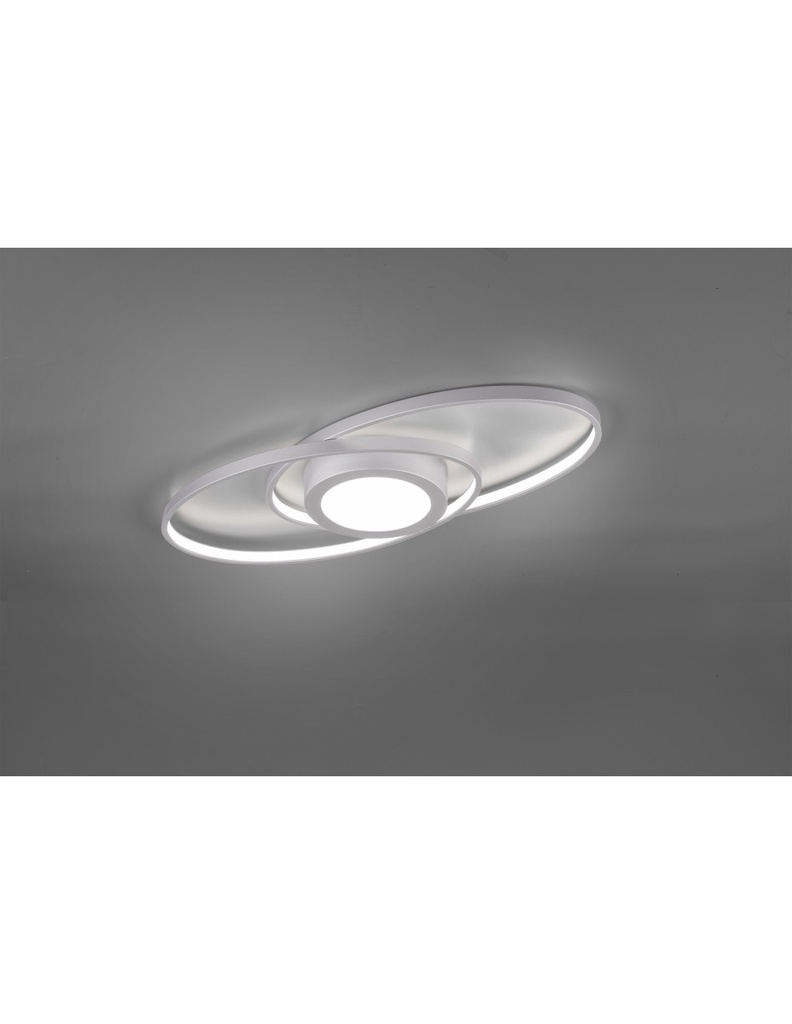 Plafoniera Galaxy Doppia Spirale Titanio Led 27w Dimmerabile Trio Lighting