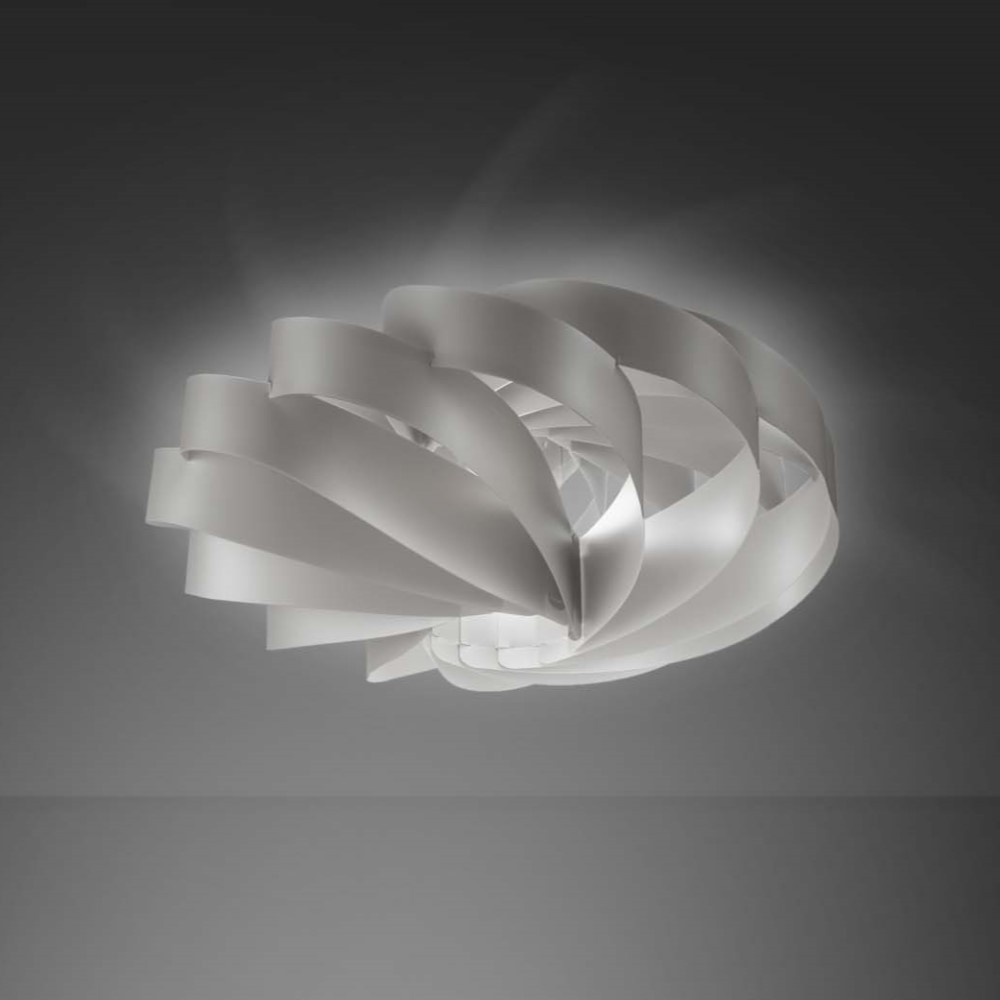 Plafoniera flat  5 luci Silver cm  100Øx50h