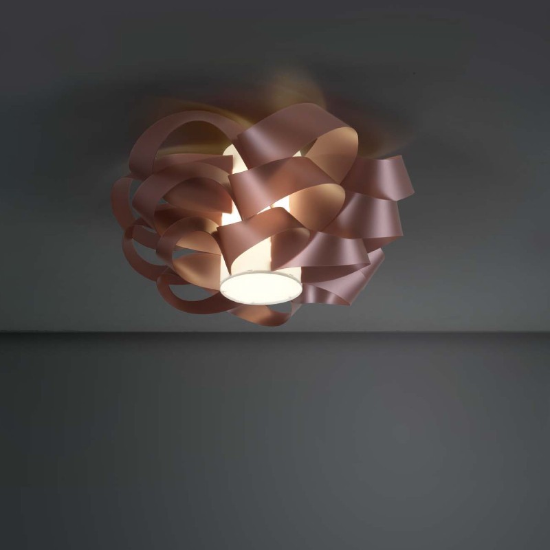 Plafoniera una luce CLOUD Rosa diametro 60x h28 cm