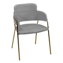 Poltrona velluto Hannover grigio cm 52x52h79