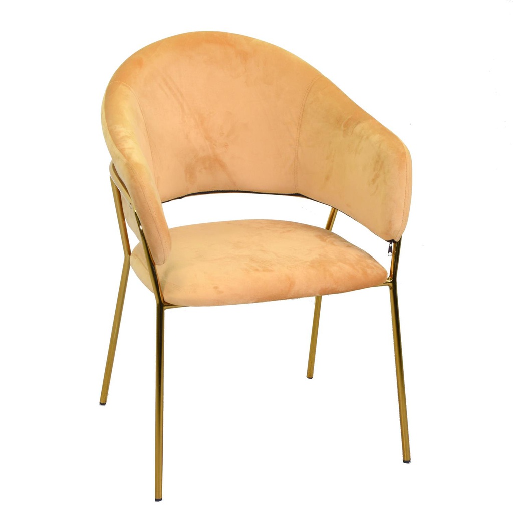 Poltrona velluto rotterdam ocra cm 61x61h46/69/82