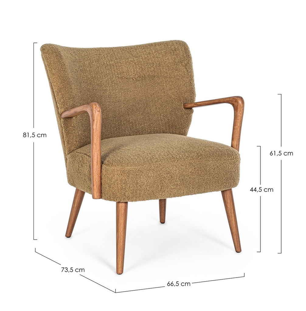 Poltrona vintage marrone-beige Moritz Palm