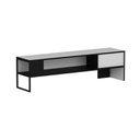 Porta tv bianco e nero Concord 150x35xh.42 cm.