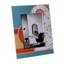 Portafoto legno multicolor cm19,5x1,8h24,5