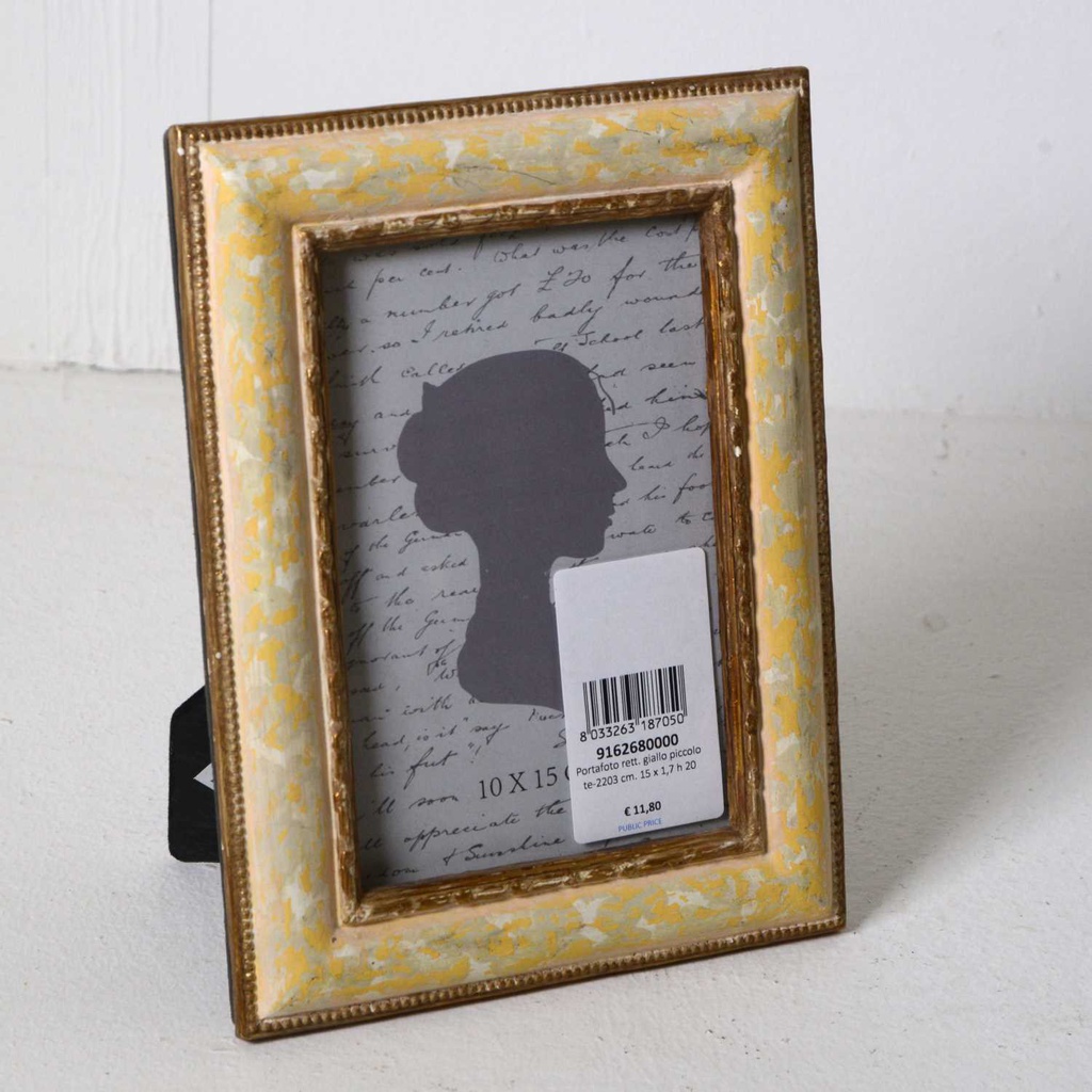 Portafoto rett. giallo piccolo te-2203 cm. 15 x 1