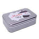 Portagioie ecopelle bianco nero rettangolare cm 22x14