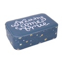 Portagioie ecopelle stelle blu rettangolare cm 22x14