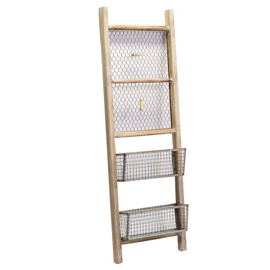 Portamemo legno con portatutto 2 cassetti rettangolare cm 30