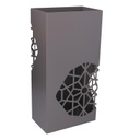 Portaombrelli metallo grigio rettangolare cm 25x15h50