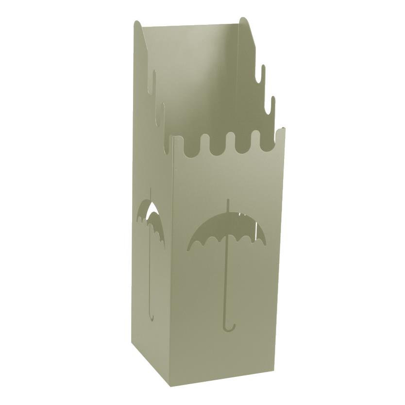 Portaombrelli metallo tortora quadro cm15,5x15,5h49