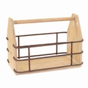 Portariviste legno c/metallo rettangolare cm 41x25h17