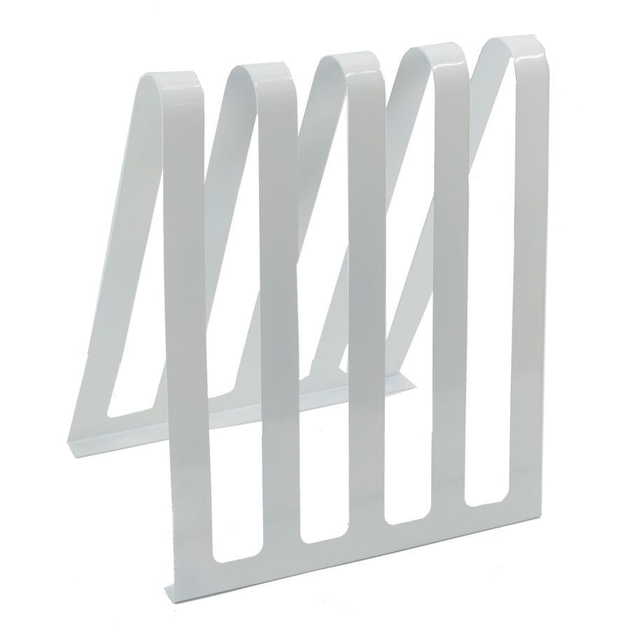 Portariviste metallo bianco 4 posti cm 31x22h36