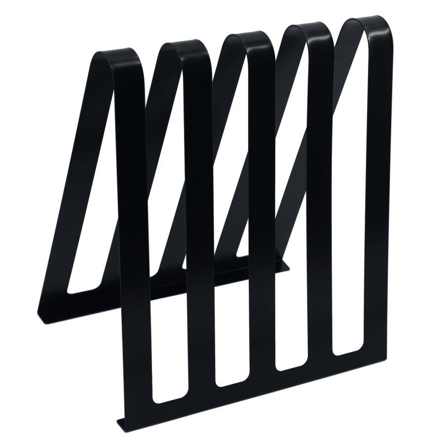 Portariviste metallo nero 4 posti cm 31x22h36