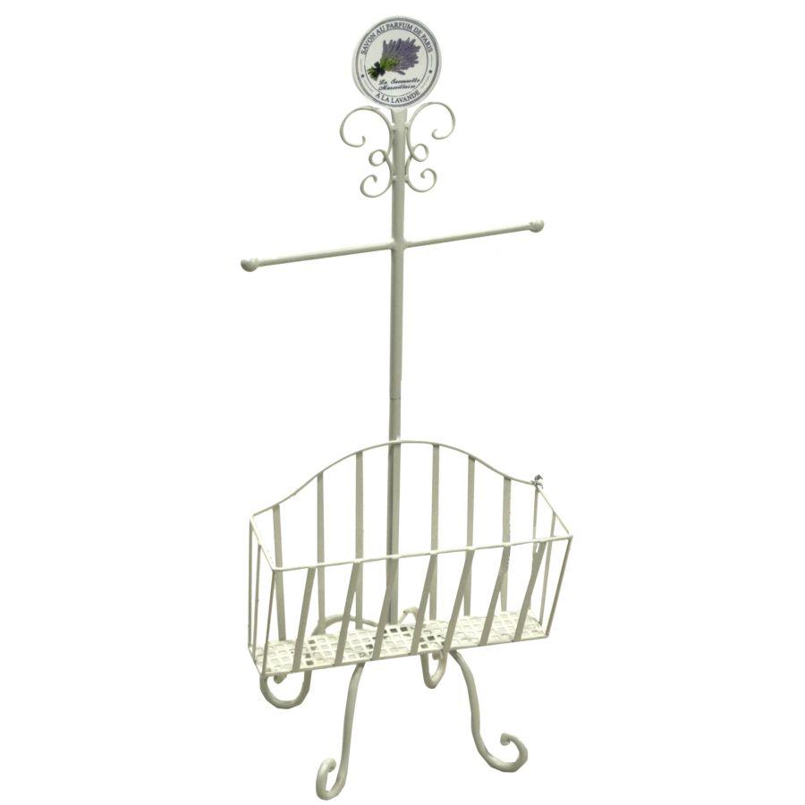 Portarotolo a stelo metallo lavanda conportariviste cm 34x20h84