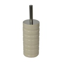 Portascopino ceramica bianco cerchi tondo cmø10