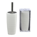 Portascopino ceramica bianco quadretti quadro cm 10x10h24/34
