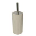 Portascopino ceramica bianco righe tondo cmø10