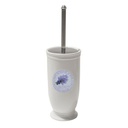Portascopino ceramica lavanda bianco tondo cmø11